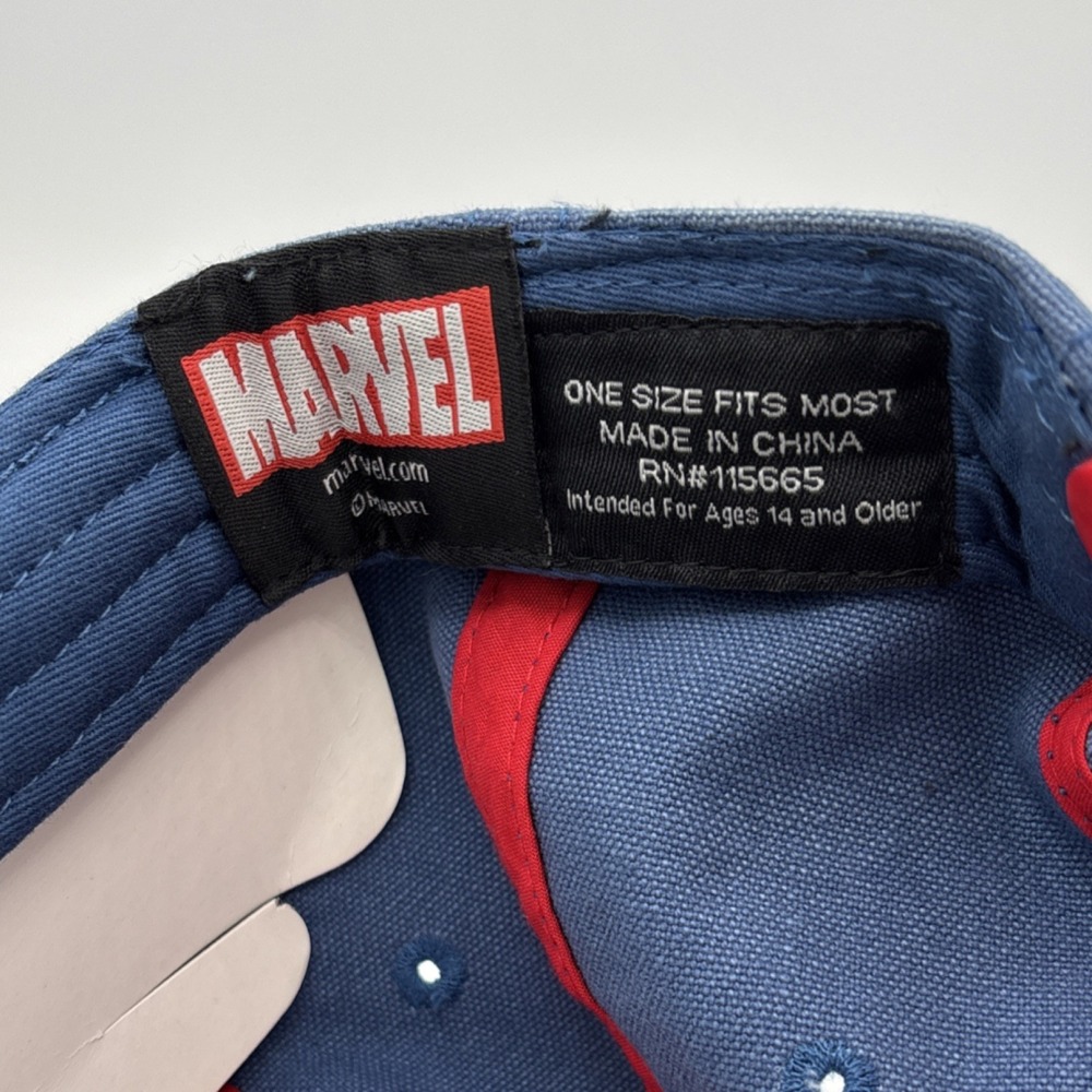 Marvel Captain America Adjustable‎ Snapback Hat Blue Red White Comics Superhero - Picture 4 of 4